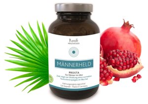 MännerHeld Prosta Die Prosta MännerHeld Kapseln mit fünf wertvollen Pflanzenextrakten 60 Tage Versorgung  Inhalt: 120 Kapseln | Füllmenge: 60,3 g.