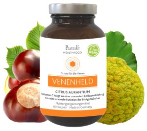 VenenHeld Citrus Aurantium Kapseln Gutes für die Venen und Blutgefässe  Citurs Aurantium Kapseln mit natürlichem Zellschutz Komplex
